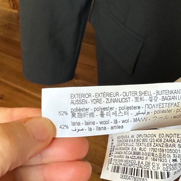 NWT ZARA WOOL BLEND BLAZER ZW COLLECTION - Picture 8 of 8